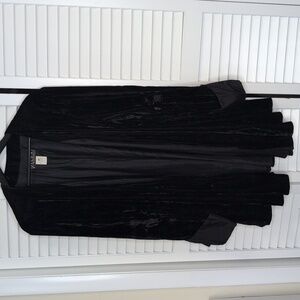 Alex Evenings Vintage Black Velvet Cardigan